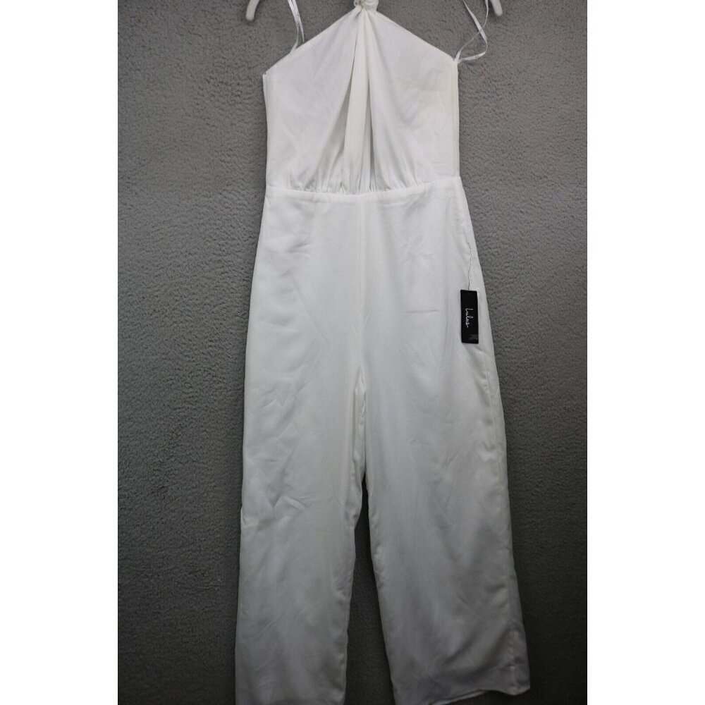 LuLu's White Halter Jumpsuit-Size Small-New w/Tags-Nice